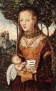 CRANACH, Lucas the Elder Young Mother with Child dfhd oil